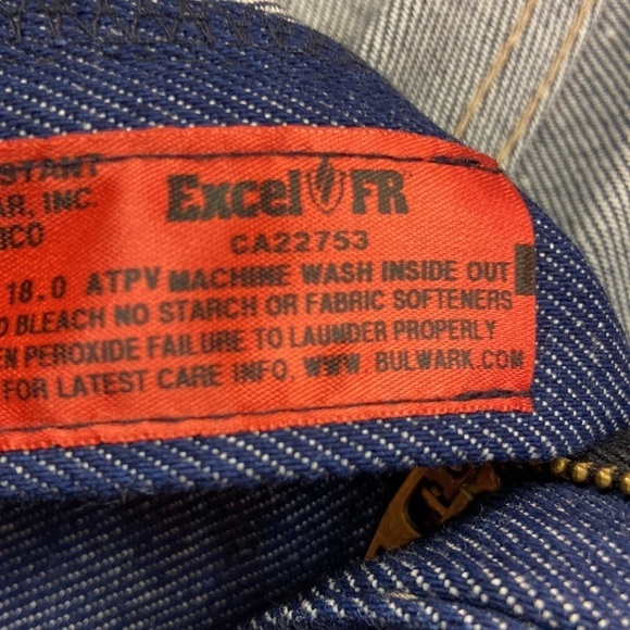 Bulwark Protective Apparel Fire Resistant Jeans Size 34 - Picture 8 of 11